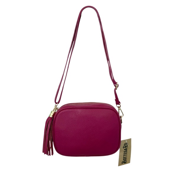 Bottegaro Handbags - BOTTEGARO | NWT Pink Italian Leather Crossbody Bag